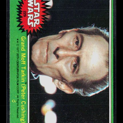1977 Topps Star Wars Series 4 Peter Cushing #229