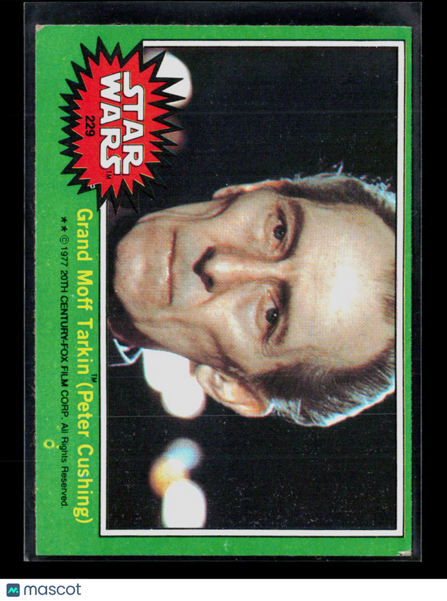 1977 Topps Star Wars Series 4 Peter Cushing #229