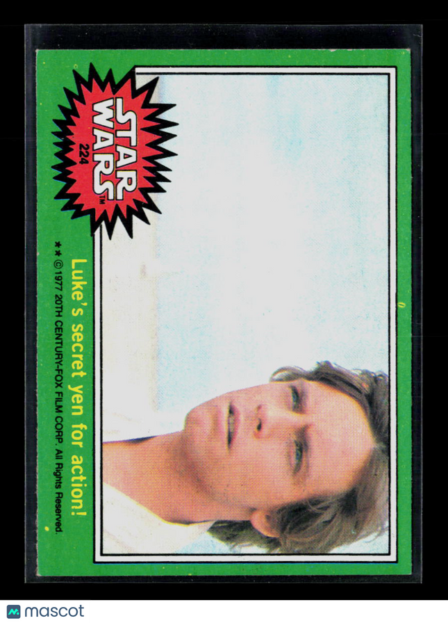1977 Topps Star Wars Series 4 Mark Hamill #224