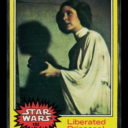 1977 Topps Star Wars Series 4 (Yellow) Carrie Fisher #192