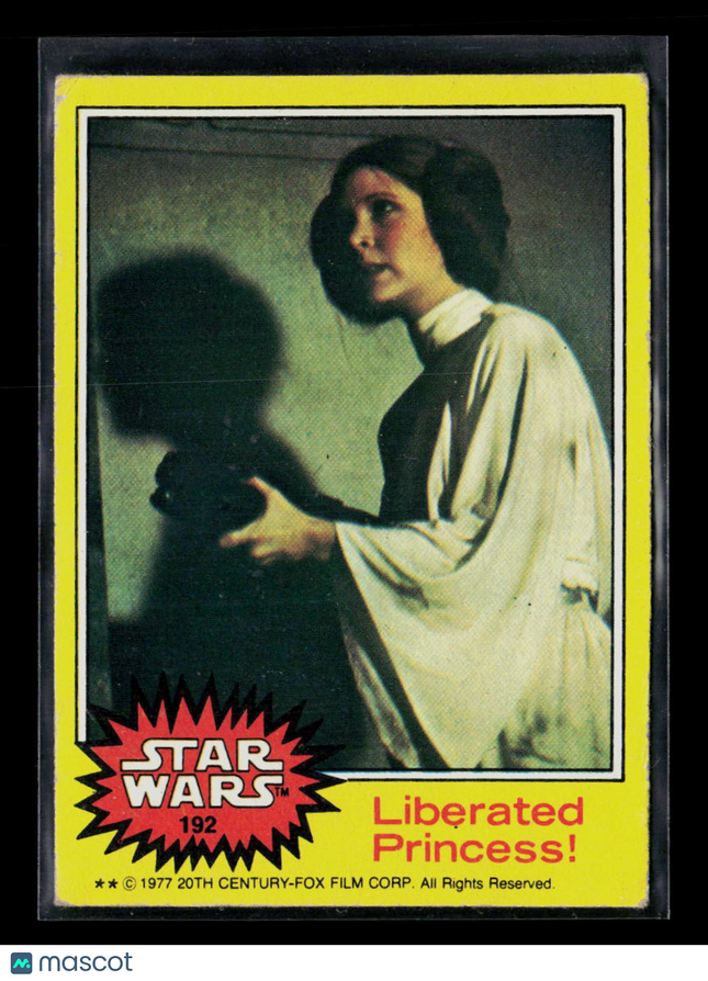 1977 Topps Star Wars Series 4 (Yellow) Carrie Fisher #192