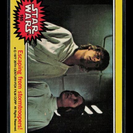 1977 Topps Star Wars Series 3 Mark Hamill Carrie Fisher #165