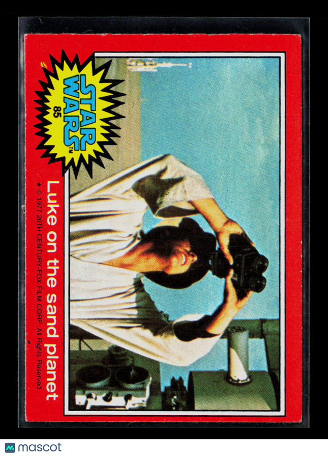 1977 Topps Star Wars Series 2 Mark Hamill Carrie Fisher #85