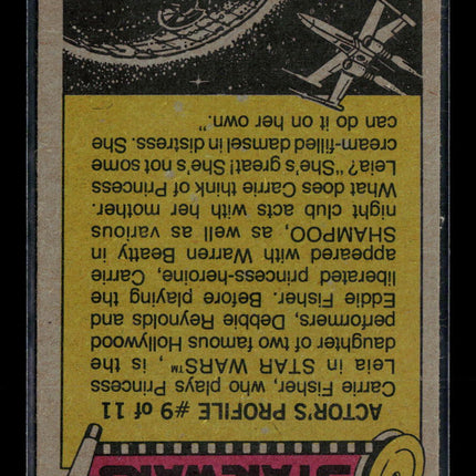 1977 Topps Star Wars Series 2 Mark Hamill Carrie Fisher #85