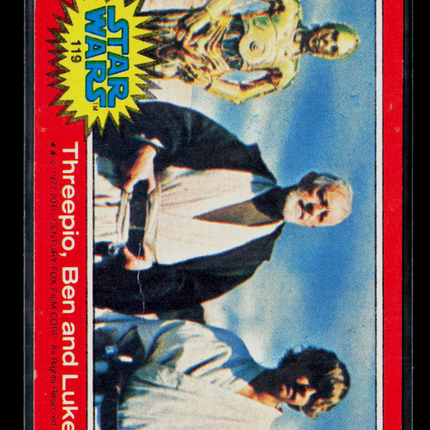 1977 Topps Star Wars Series 2 Alec Guinness Anthony Daniels Mark Hamill #119