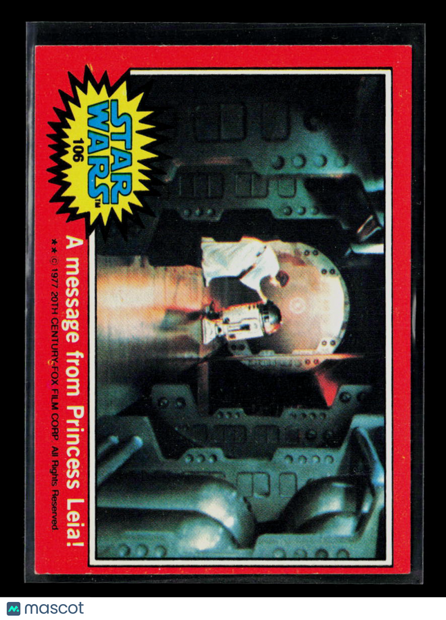 1977 Topps Star Wars Series 2 Carrie Fisher #106