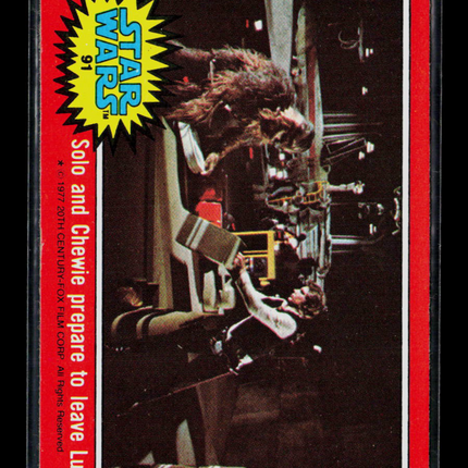 1977 Topps Star Wars Kenny Baker Harrison Ford Peter Mayhew #91