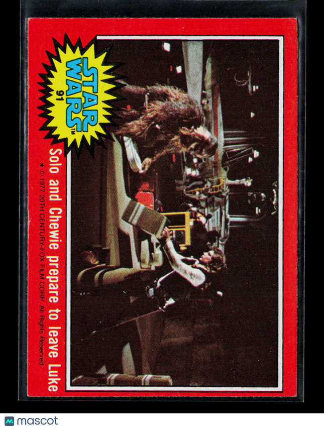 1977 Topps Star Wars Kenny Baker Harrison Ford Peter Mayhew #91