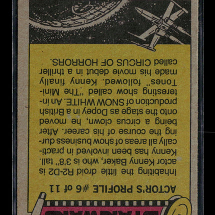 1977 Topps Star Wars Kenny Baker Harrison Ford Peter Mayhew #91