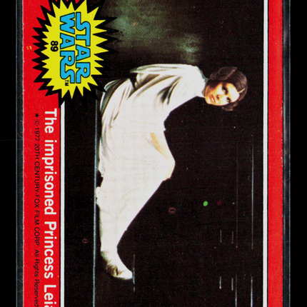 1977 Topps Star Wars Series 2 Carrie Fisher #89