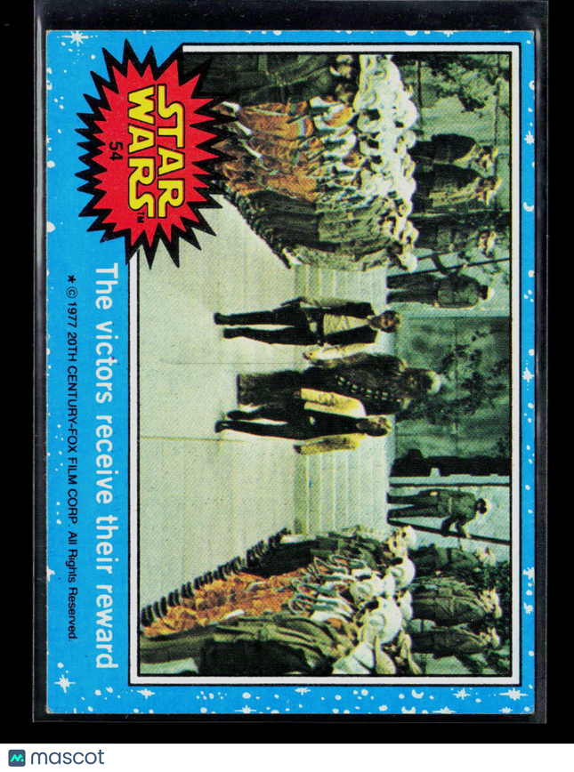1977 Topps Star Wars Series 1 Harrison Ford Mark Hamill Peter Mayhew #54