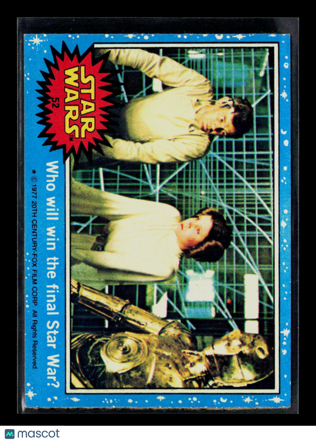 1977 Topps Star Wars Series 1 Anthony Daniels Mark Hamill Carrie Fisher #52