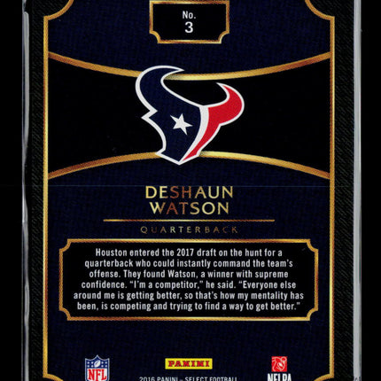 2016 Panini Select Deshaun Watson #3 XRC