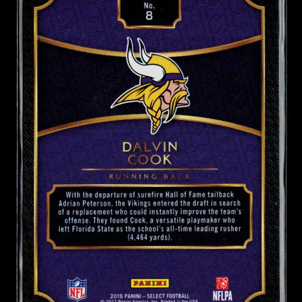 2016 Panini Select Football Dalvin Cook #8 XRC