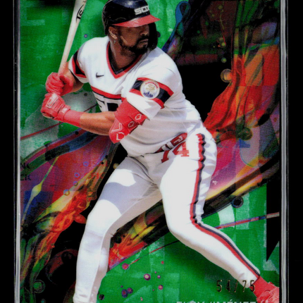 2024 Topps Finest Eloy Jiménez #75 Green Refractor 54/75
