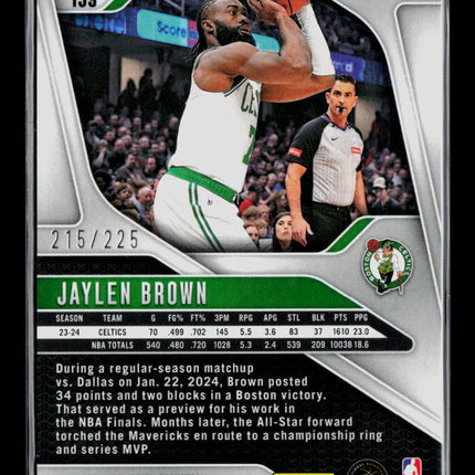 2024 Panini Prizm Jaylen Brown #139 Red 215/225