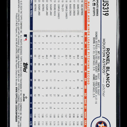 2024 Topps Update Series Ronel Blanco #US319 RC