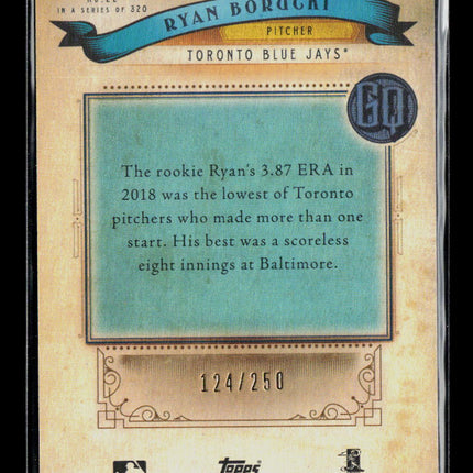 2019 Topps Gypsy Queen Ryan Borucki #22 Indigo RC 124/250