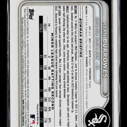 2024 Bowman Chrome Ryan Burrowes #BCP-119