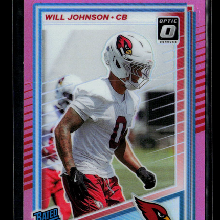 2025 Panini Donruss Optic Will Johnson #396 Pink Rookie