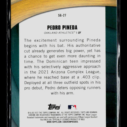 2022 Bowman Chrome Shades of Greatness Pedro Pineda #SG-27