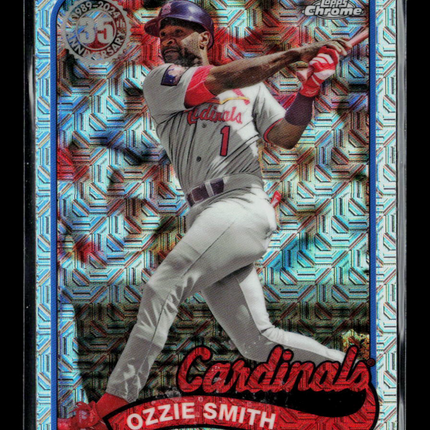 2024 Topps Chrome 1989 Topps Silver Pack Ozzie Smith #2T89C-6 Mojo Refractor