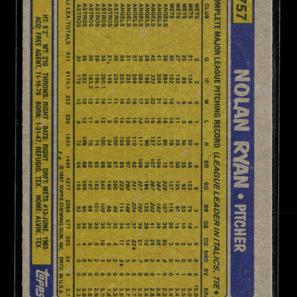 1987 Topps Nolan Ryan #757