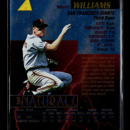1994 Pinnacle The Naturals Matt Williams #16