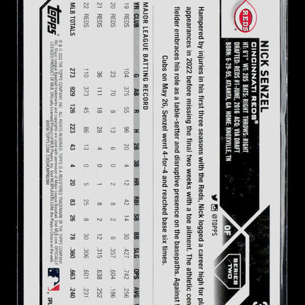 2023 Topps Nick Senzel #345 Blue Foil /999