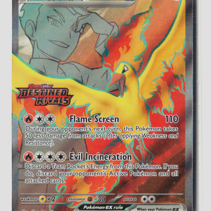 Pokemon 2025 Destined Rivals Team Rocket's Moltres EX UR FA #208/182