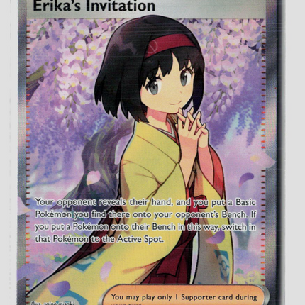 Pokemon 2023 Scarlet & Violet 151 Erika's Invitation UR FA #196/165
