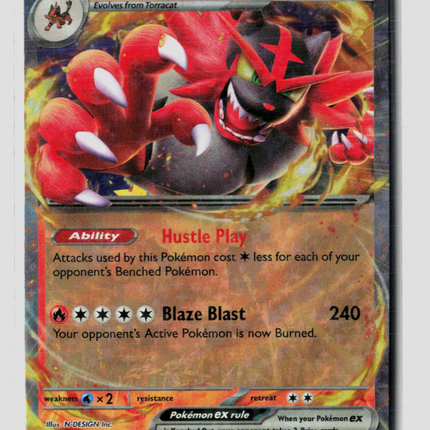 Pokemon 2024 Temporal Forces Incineroar EX RR #34/162