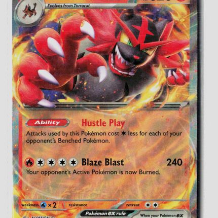 Pokemon 2024 Temporal Forces Incineroar EX RR #34/162