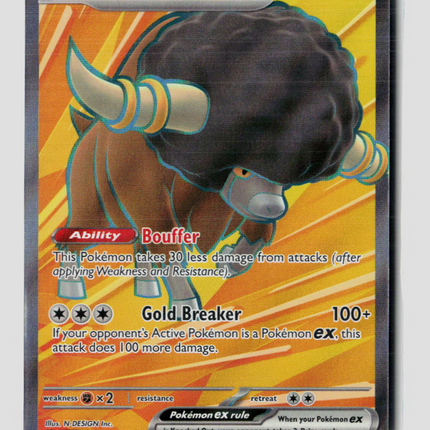 Pokemon 2025 White Flare Bouffalant EX UR #162/86