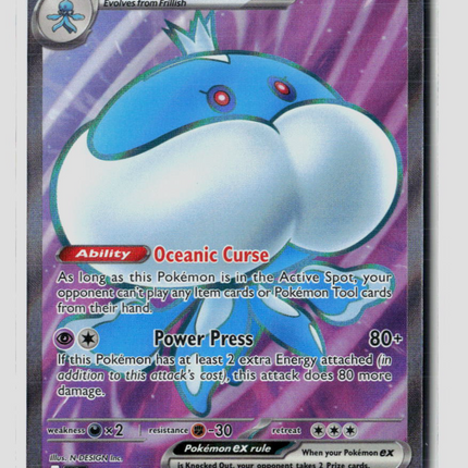 Pokemon 2025 White Flare Jellicent EX SR FA #160/86