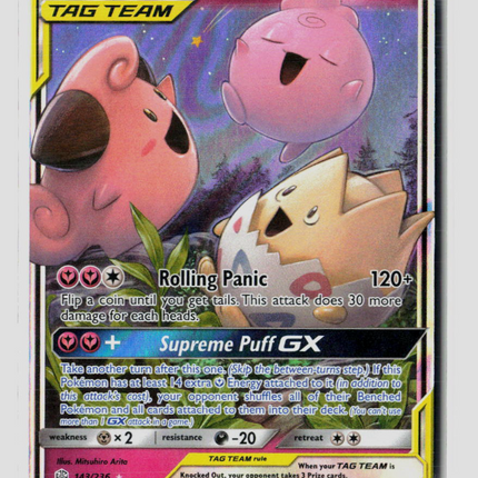 Pokemon 2019 Cosmic Eclipse Togepi & Cleffa & Igglybuff GX RR #143/236