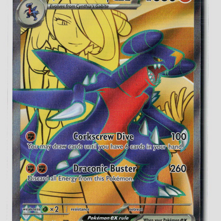 Pokemon 2025 Destined Rivals Cynthia's Garchomp EX SR FA #215/182