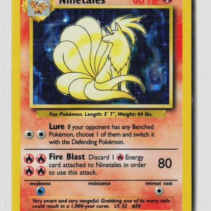 Pokemon 1999 Base Set Ninetales #12/102