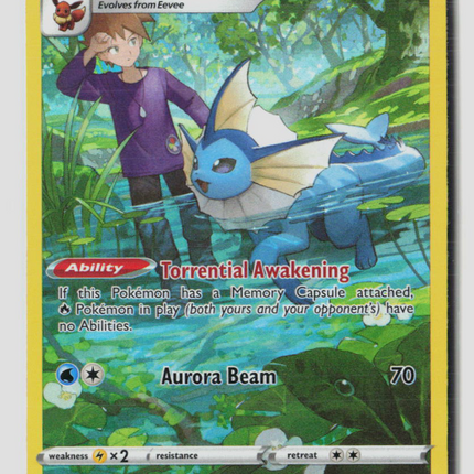 Pokemon 2022 Brilliant Stars Vaporeon CHR #TG02/TG30