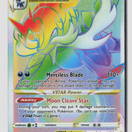 Pokemon 2022 Astral Radiance Hisuian Samurott VSTAR FA HR #197/189