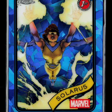2025 Topps Chrome Marvel Sapphire Mallory Gibbs Solarus 1st Appearance #8