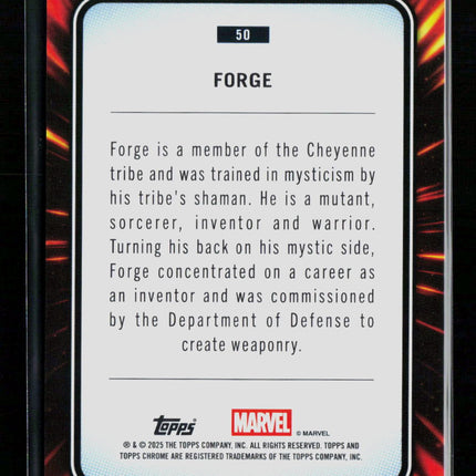 2025 Topps Chrome Marvel Sapphire Forge #50