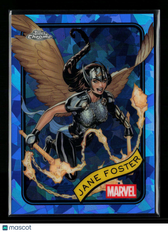 2025 Topps Chrome Marvel Sapphire Valkyrie Jane Foster Mighty Thor #90
