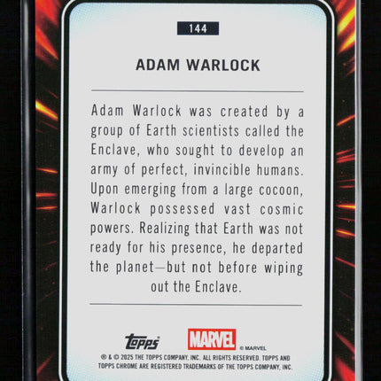 2025 Topps Chrome Marvel Sapphire Adam Warlock #144
