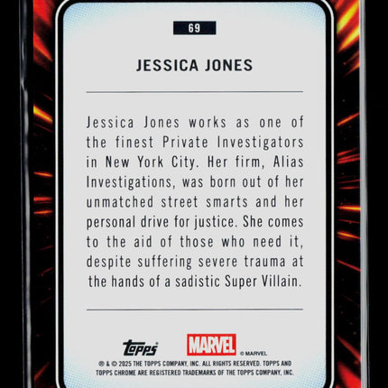 2025 Topps Chrome Marvel Sapphire Jessica Jones #69