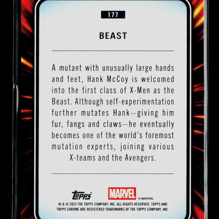 2025 Topps Chrome Marvel Sapphire Beast Hank McCoy #177