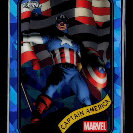 2025 Topps Chrome Marvel Sapphire Steve Rogers Captain America #185