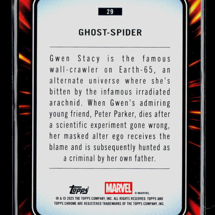 2025 Topps Chrome Marvel Sapphire Gwen Stacy Ghost-Spider #29