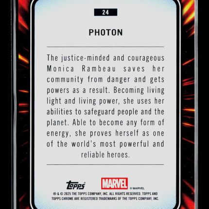 2025 Topps Chrome Marvel Sapphire Photon Monica Rambeau #24
