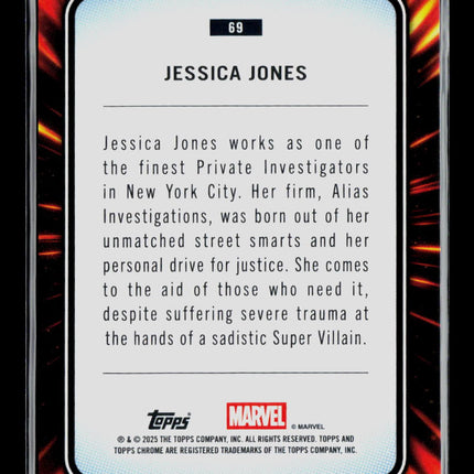 2025 Topps Chrome Marvel Sapphire Jessica Jones #69